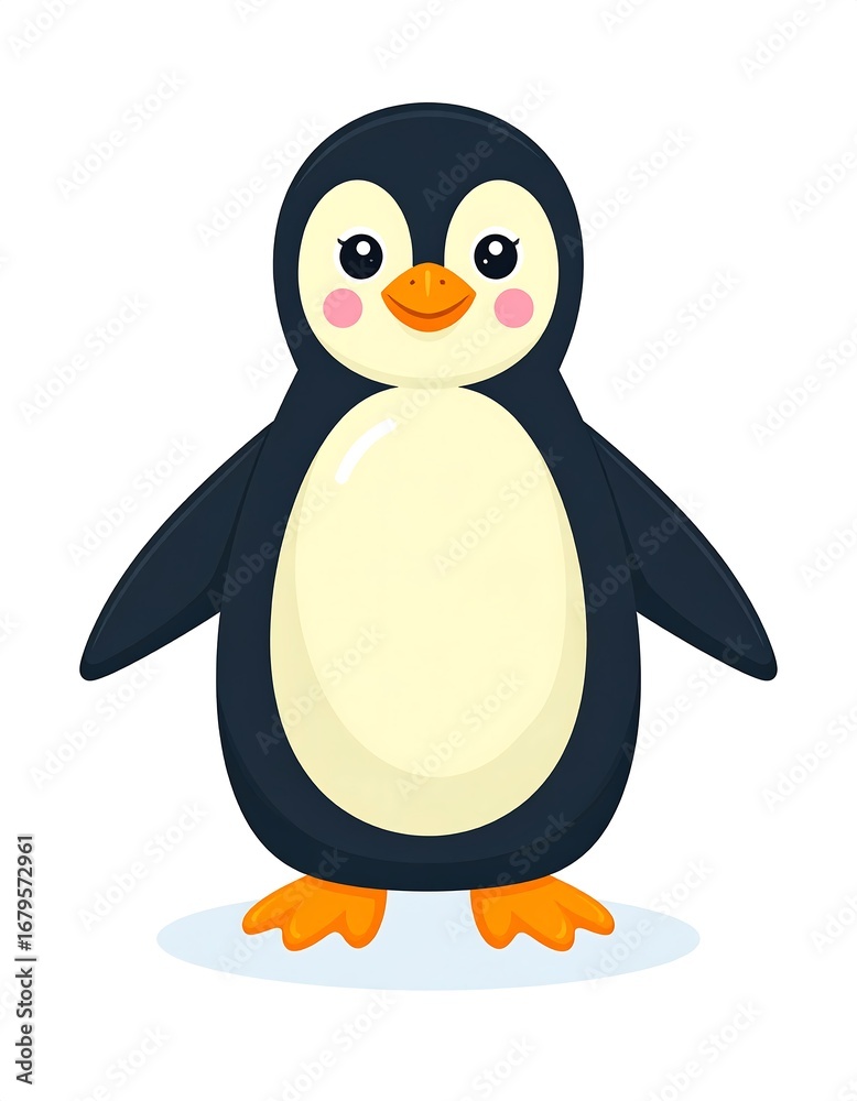 Obraz premium Cute cartoon penguin