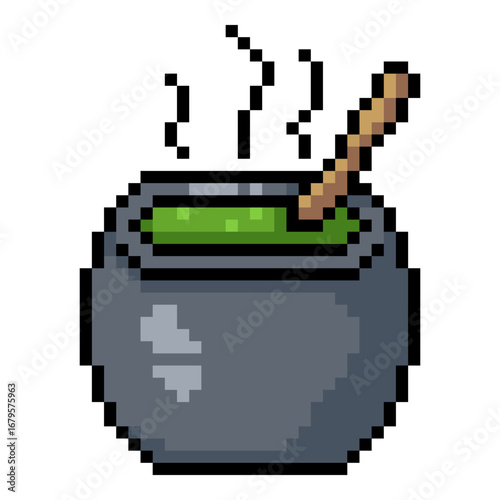 Pixel Art Halloween Icon - Witchery Potion