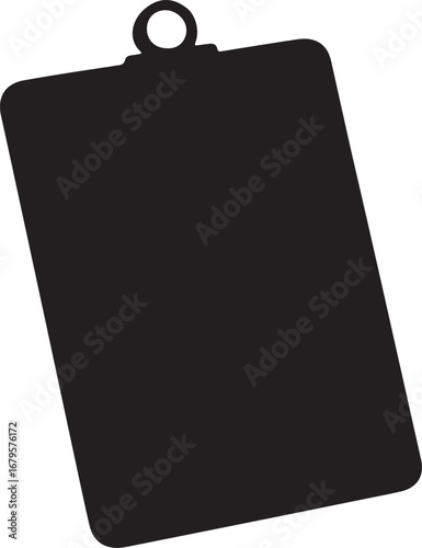 Clipboard Black Silhouette for Writing Important Notes and Tasks Document Management Efficiency Office Supplies Simple Design Communication Tool Organization Tool Reminder Black and White