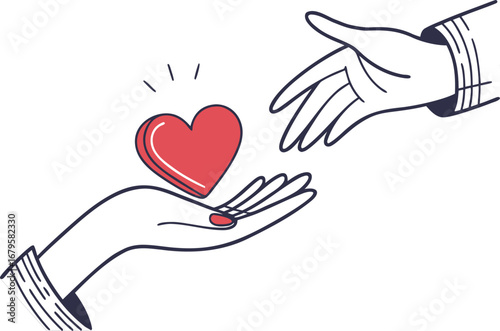International Day of Charity Illustration. Charity Donation Awareness Artwork. Helping Hands Charity Concept. Global Charity Campaign Drawing. Support Poor and Needy Design. Love and Care Charity Post