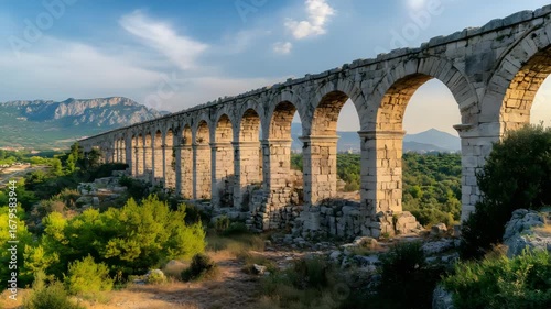 Ancient aqueducts near Aspendos, reflecting Roman engineering in Antalya 