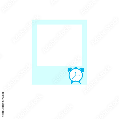 Photo frame, polaroid, clock, newborn
