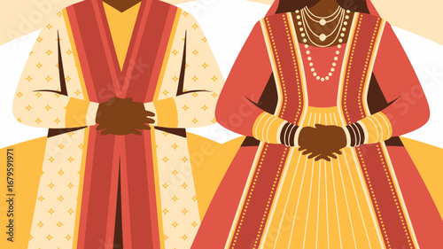 Elegant and enchanting indian wedding invitation vector card design featuring a charming elephant, delicate floral borders, and sweet text, perfect for celebrating a joyful couple's union