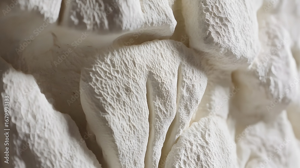 Obraz premium Abstract White Textured Surface Close Up Macro Shot