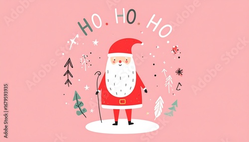 Cute Christmas Santa graphic