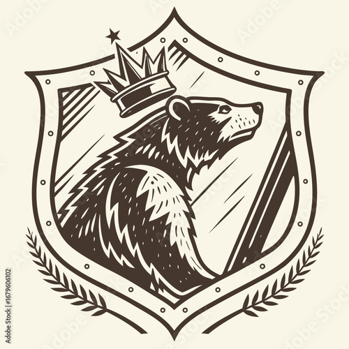 Hand-drawn tribal vector illustration of a wild animal mascot or a symbol of a lion, eagle, and dragon