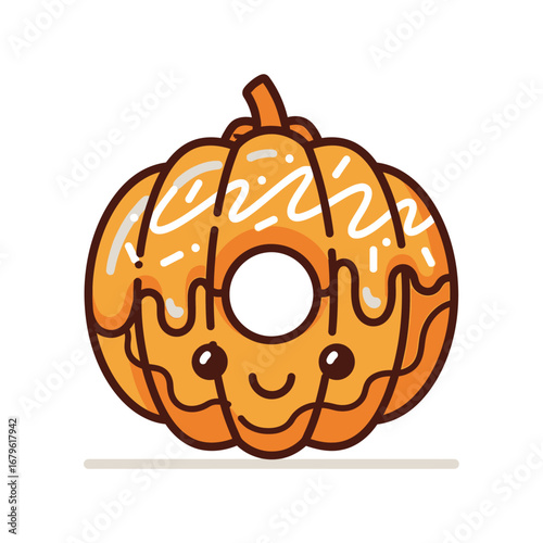 Adorable Pumpkin Donut A Delicious and Festive Halloween Treat