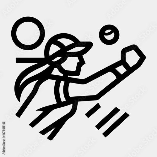 Woman Playing Sign Vintage Retro Graphic, Sport Lifestyle Woman Gift Girl Playing Vector Design