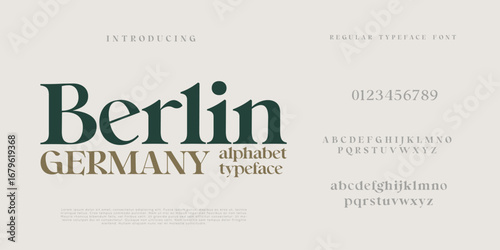Elegant  Fashion and  Minimal  modern serif alphabet font berlin germany victorian typeface