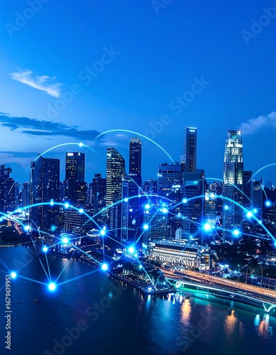 City network at night