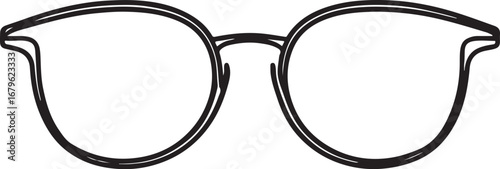 Trendy Round Frame Glasses in Black and White Stylish Eyewear for Vision Correction and Fashionable Accessories