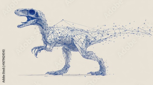 Digital dinosaur sketch