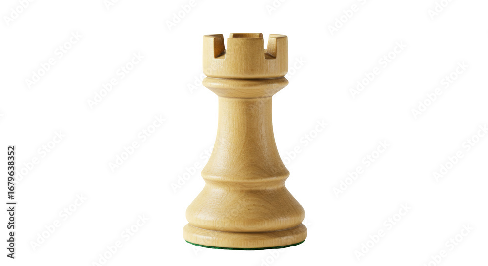 Fototapeta premium Isolated White Chess Rook