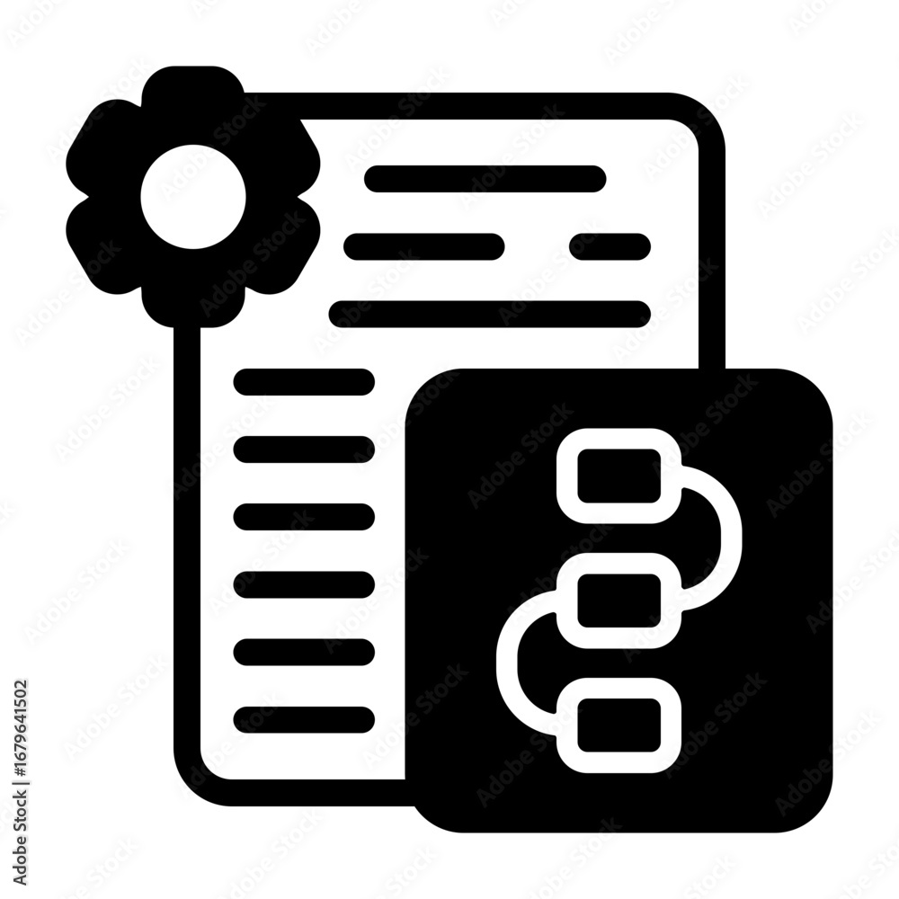 Fototapeta premium Plan details Semi Solid Vector Icon