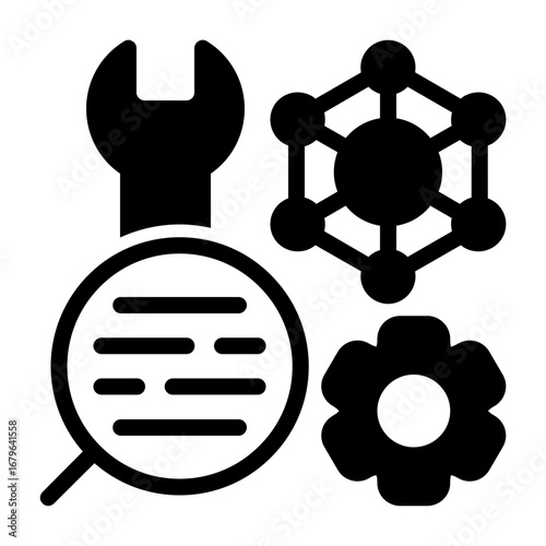 Advanced settings Semi Solid Vector Icon