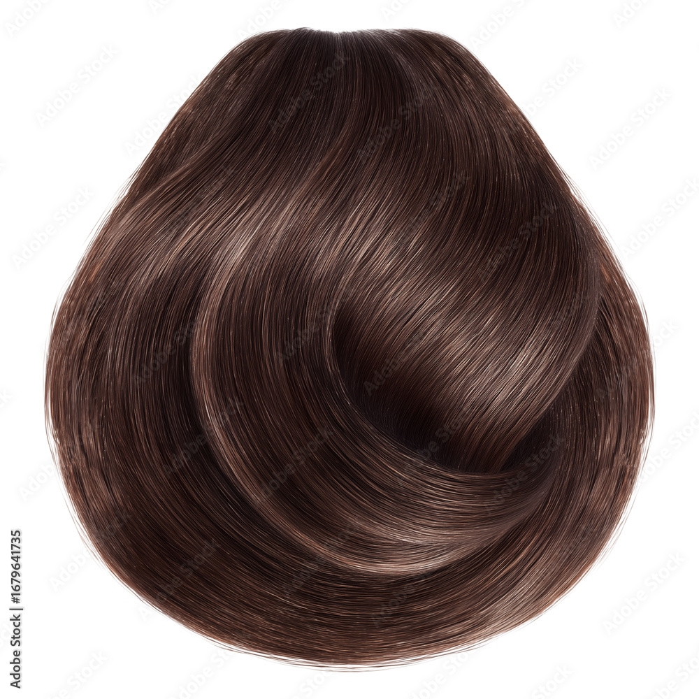 Fototapeta premium Medium chestnut brown hair color sample