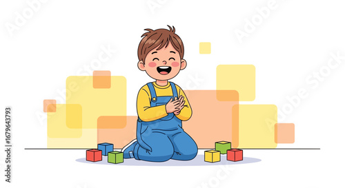 Joyful Child Engaged In Playtime, Embracing Imagination And Delight As A Gift