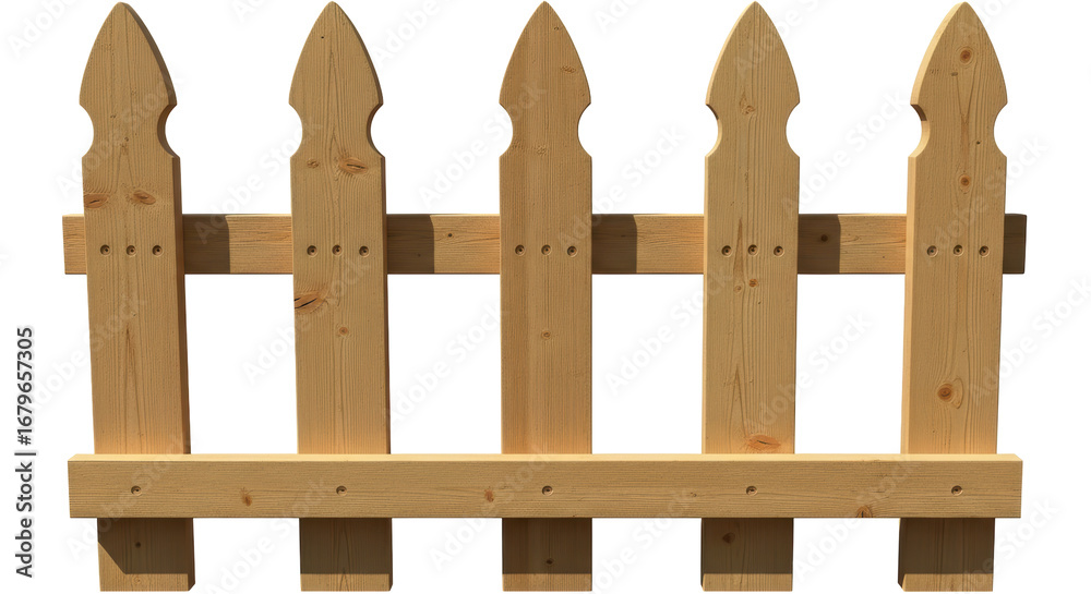 Obraz premium Isolated Wooden Fence