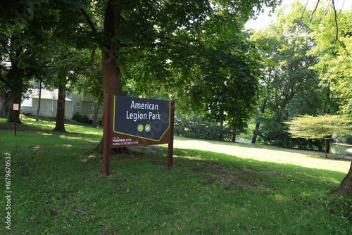 The American Legion Park in downtown Traverse City, Michigan.