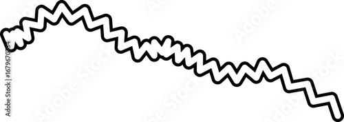 Freeform wavy path featuring irregular zigzag motion and thick, dynamic strokes.