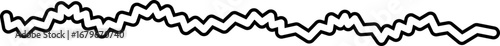 Bold, irregular ripple-like zigzag line with an energetic flow and a hand-drawn outline.