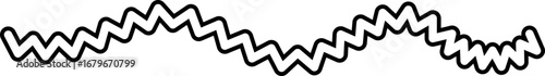 Expressive artistic line with irregular zigzags and fluid strokes in a bold outline.