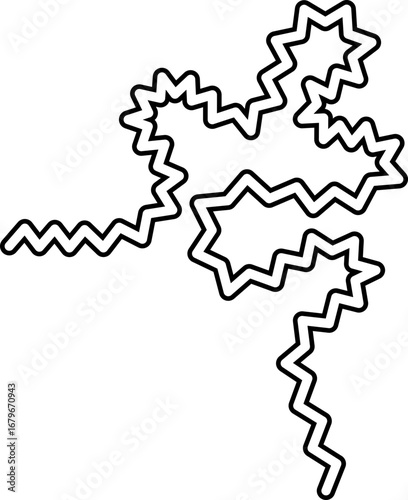 Smooth irregular stroke with organic waves, outlined with a simple, freeform contour.