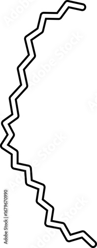 Wavy line with an organic, flowing motion, featuring an irregular and expressive stroke.