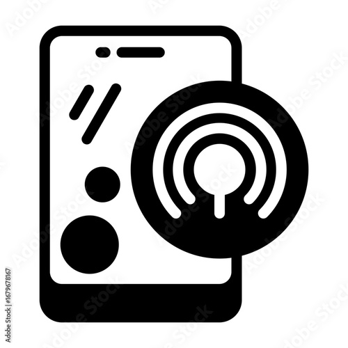 Hotspot Semi Solid Vector Icon