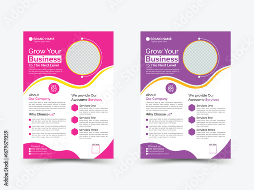 corporate flyer design template.Corporate business flyer template design set.flyer in A4 with colorful business proposal,cover modern layout, annual report, poster,