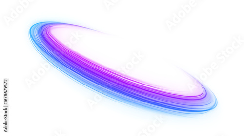 Round and curve lines merge into a glowing whirlpool effect. Graphic circles and neon waves swirl with electric blue and purple light.
