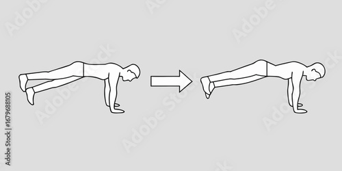 Illustration of a person performing a proper plank exercise with correct body alignment
