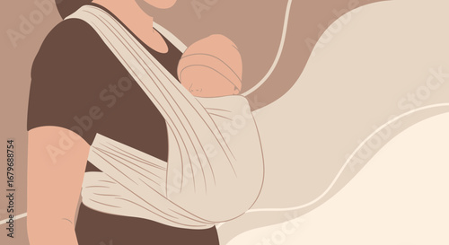 Gentle Embrace: A Tender Moment of Motherhood and a Precious Newborn's Comfort