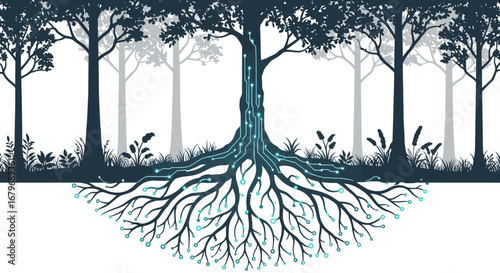 Technological tree roots: connecting nature and digital innovation