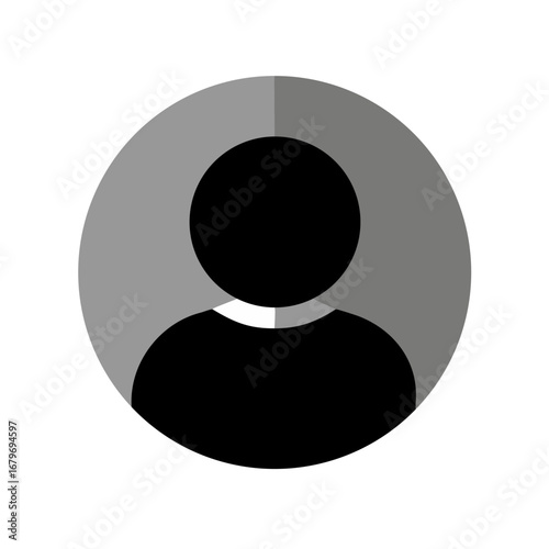 Abstract grayscale silhouette of a person s head and shoulders against a black background