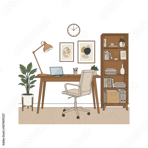 Luxurious wooden furniture decorates the interior of a dining room with a window, wall decor, and no one inside