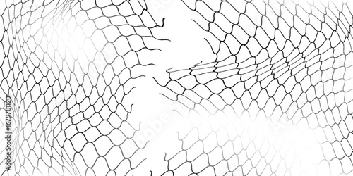 Mesh texture for fishing nets. Seamless patterns for sportswear or soccer goals, volleyball nets, basketball hoops, and modern abstract art.