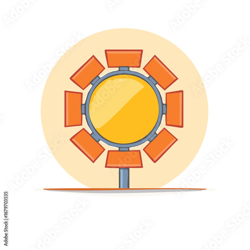 Studio Lighting Cartoon Vector Illustration