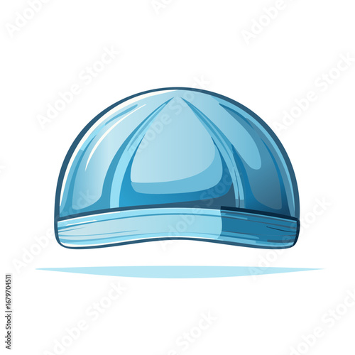 Blue Swim Cap Headwear Accessory for Swimming and Water Sports