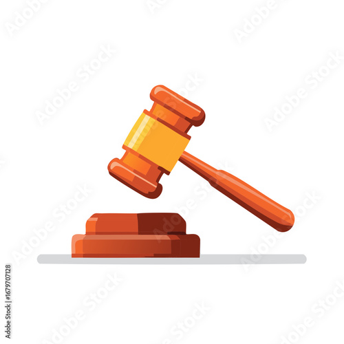 Wooden Gavel and Striking Block Symbolizing Law Justice and Important Decisions