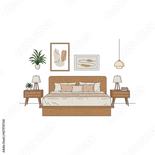 Contemporary luxury living room interior with a modern sofa and home decor