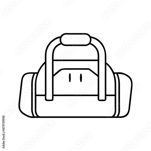 Vector art of duffel bag is a versatile accessory for gym, sport, travel, and fitness activities, perfect for carrying your gear