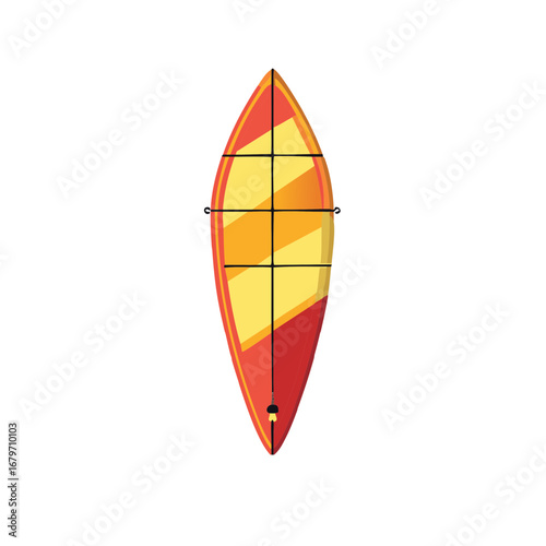 Vibrant Surfboard Illustration Ready for the Waves Summer Aquatic Adventure