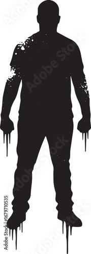 Cosmic Enigma: Silhouette of a man with an expansive galaxy insi