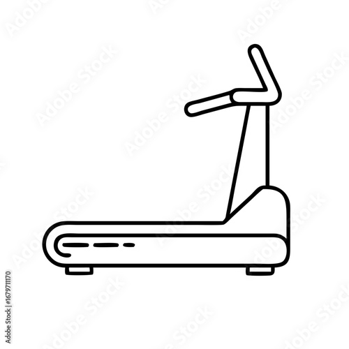 Vector art of treadmill icon vector illustration for gym, fitness, exercise, running, sport, training and health concept