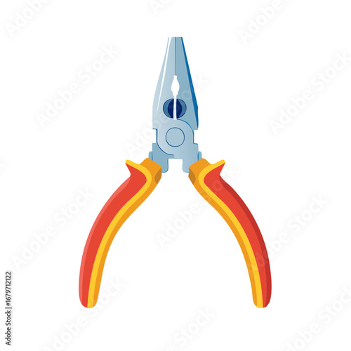 Illustration of a pair of pliers, a hand tool for gripping and cutting wires