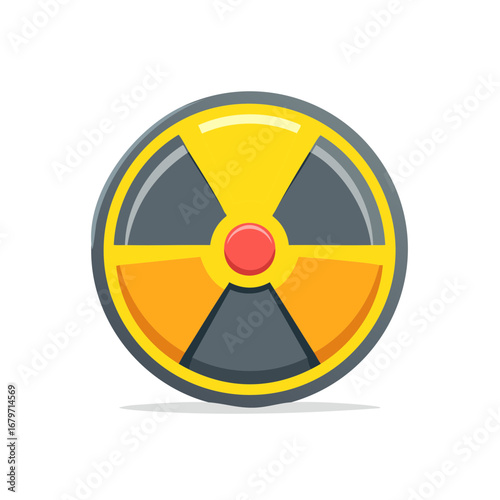 Radiation Hazard Symbol Icon Illustration Isolated Danger Warning Safety Sign Yellow Red Grey