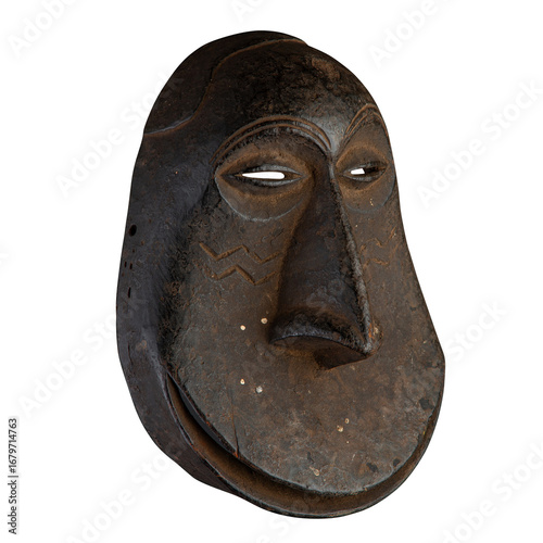 Face mask wooden old