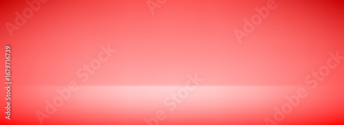 Red studio scene wallpaper. Gradient limbo podium background. Bright shelf or wall backdrop for mockup, presentation, template, product showcase. Abstract reddish room stage display. Vector