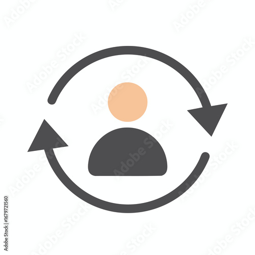 Person Icon in Continuous Improvement Cycle.